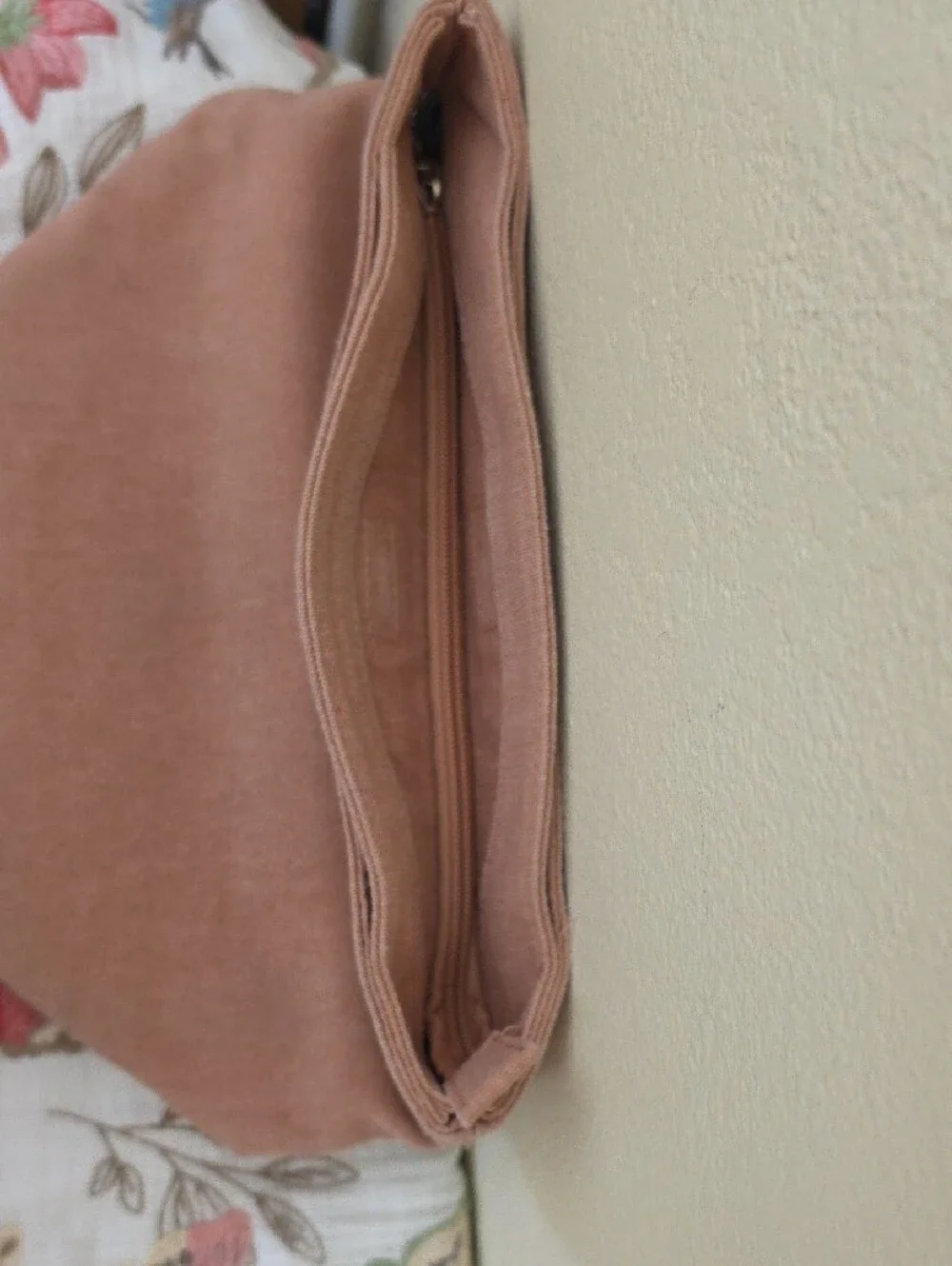 Cotton Minimalist Insulated Lunch Tote Terracotta Orange   Zipper Closure